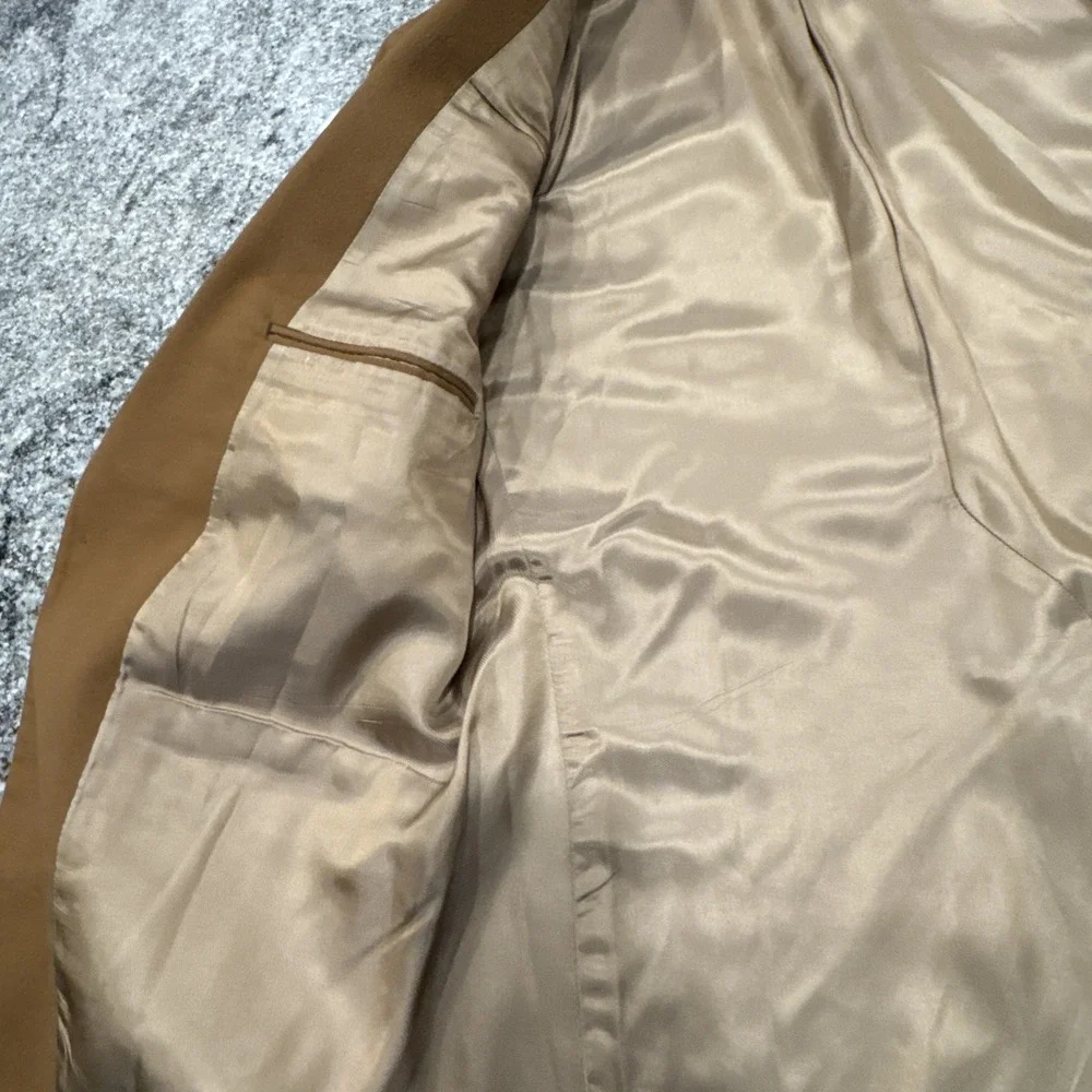 Vintage Burberrys 100% Cashmere‎ Camel Brown Sport Coat Blazer Jacket Men's 42R